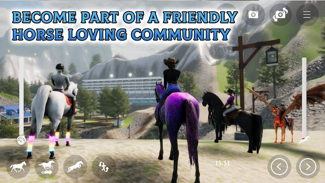 Скачать взломанную Horse Academy - Equestrian MMO [Бесплатные покупки] MOD apk на Андроид