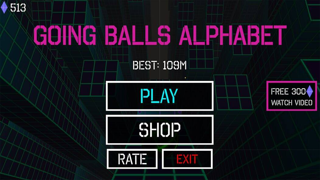 Скачать взломанную Going Balls Alphabet Rolling [Много монет] MOD apk на Андроид