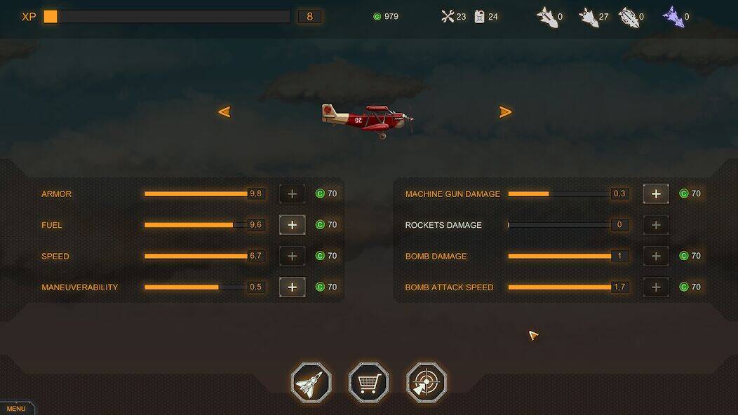 Скачать взломанную Aircraft Evolution [Много монет] MOD apk на Андроид