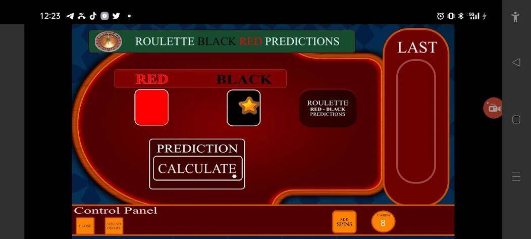Скачать взломанную Roulette Black Red Calculator [Много денег] MOD apk на Андроид