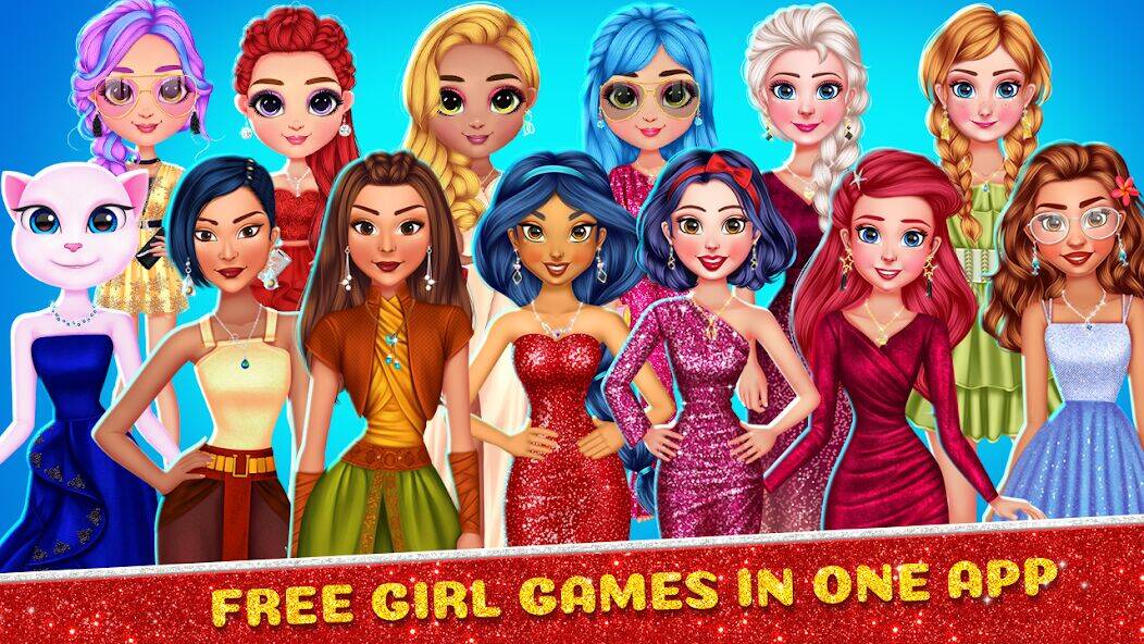 Скачать взломанную Cute Dressup: Games for Girls [Мод меню] MOD apk на Андроид