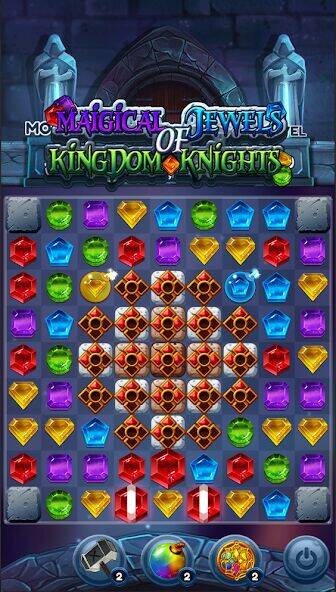 Скачать взломанную Jewels of Kingdom Knights [Много денег] MOD apk на Андроид