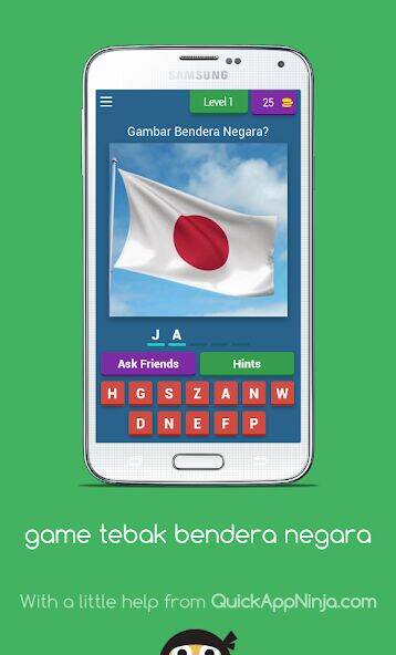 Скачать взломанную Tebak Gambar bendera Negara [Бесплатные покупки] MOD apk на Андроид