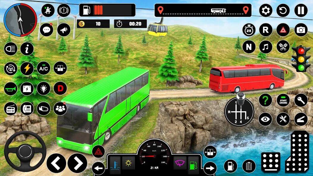 Скачать взломанную Offroad Bus Simulator Game [Много монет] MOD apk на Андроид