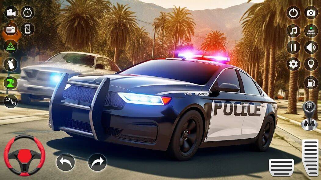 Скачать взломанную US Police Car Chase Simulator [Много денег] MOD apk на Андроид