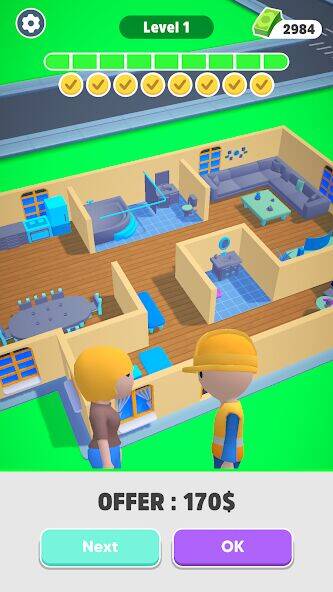 Скачать взломанную Home Builder 3D ! [Бесплатные покупки] MOD apk на Андроид