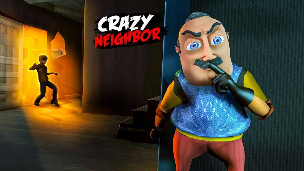 Скачать взломанную Hello Crazy Neighbor Game 3D [Много денег] MOD apk на Андроид
