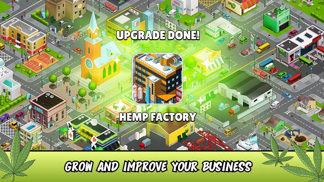 Скачать взломанную Weed City - Hemp Farm Tycoon [Бесплатные покупки] MOD apk на Андроид