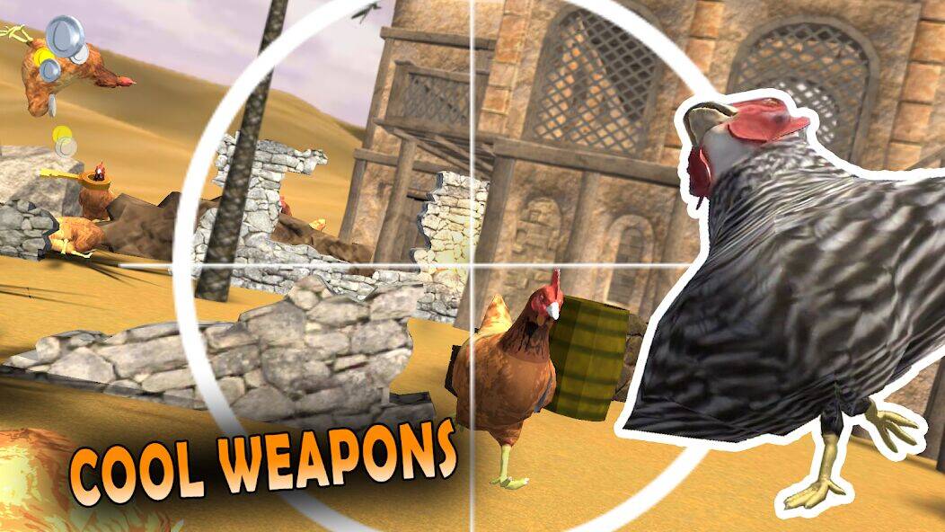 Скачать взломанную Cluck Shot: Chicken Gun Game [Бесплатные покупки] MOD apk на Андроид
