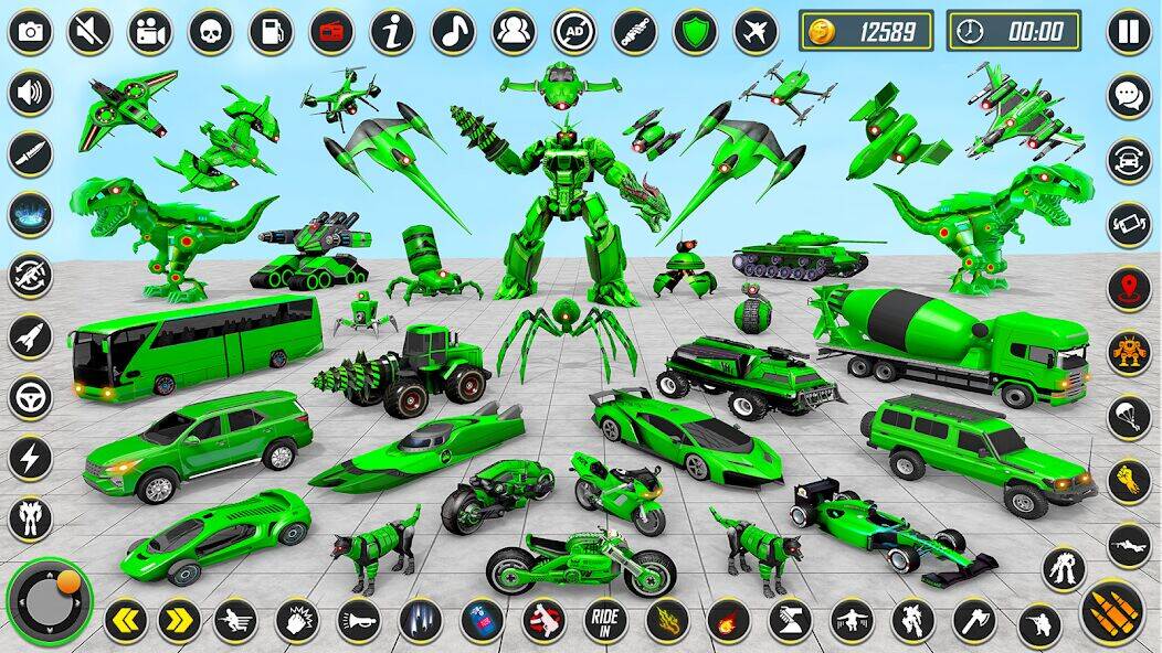 Скачать взломанную Dino Robot - Car Robot Games [Мод меню] MOD apk на Андроид