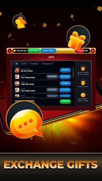 Скачать взломанную Clickfun: Casino Slots [Бесплатные покупки] MOD apk на Андроид