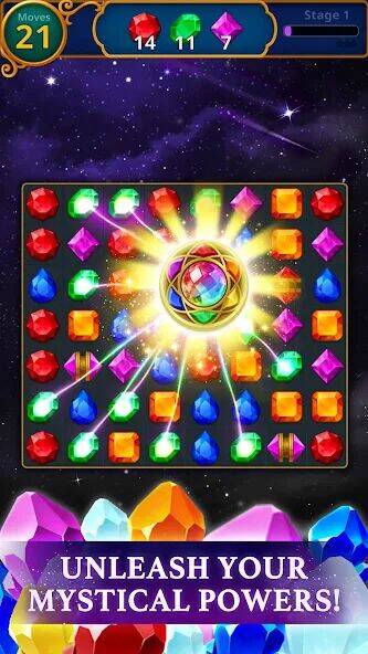 Скачать взломанную Jewels Magic: Mystery Match3 [Много денег] MOD apk на Андроид
