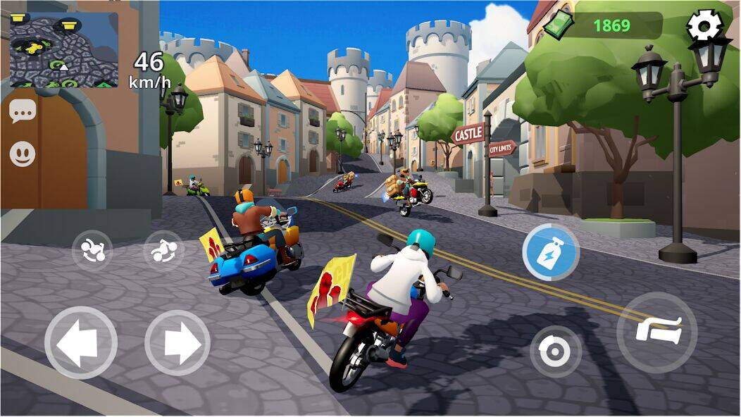 Скачать взломанную Moto City: мотогонки курьеров [Мод меню] MOD apk на Андроид