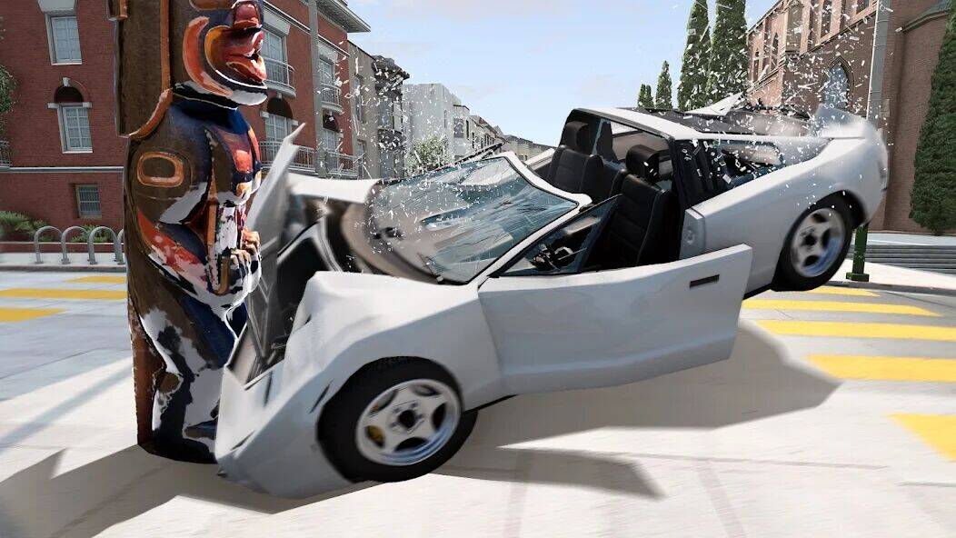 Скачать взломанную Mega Car Crash Simulator [Мод меню] MOD apk на Андроид
