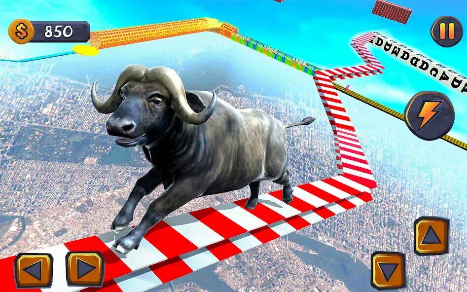 Скачать взломанную Эпическая игра Cow Ramp Rush [Бесплатные покупки] MOD apk на Андроид