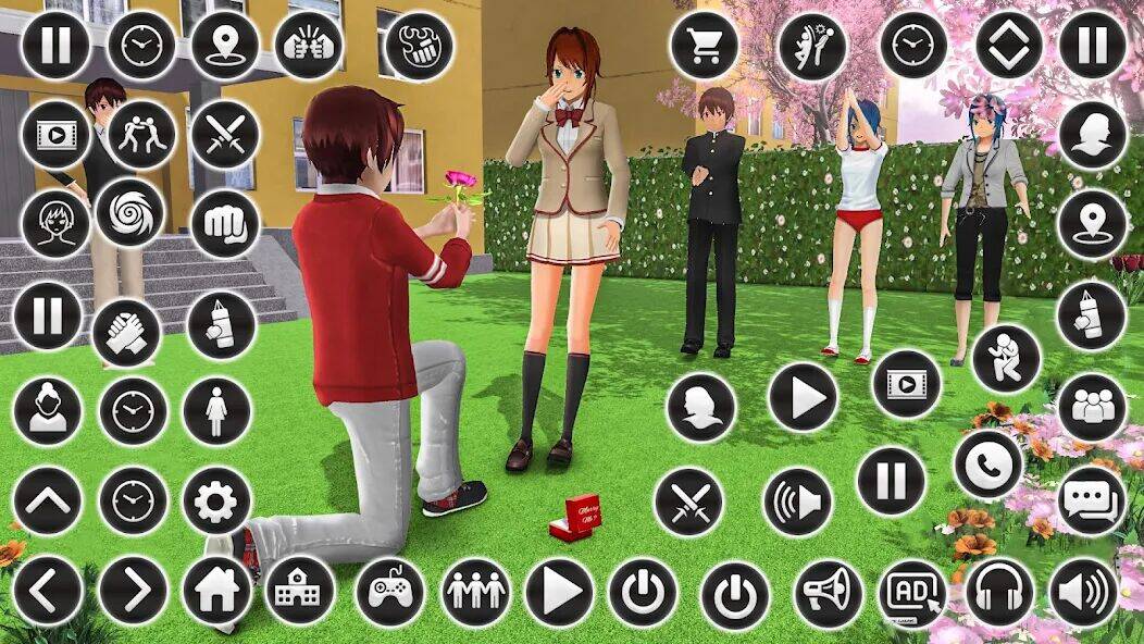 Скачать взломанную Anime High School Girl Life 24 [Бесплатные покупки] MOD apk на Андроид