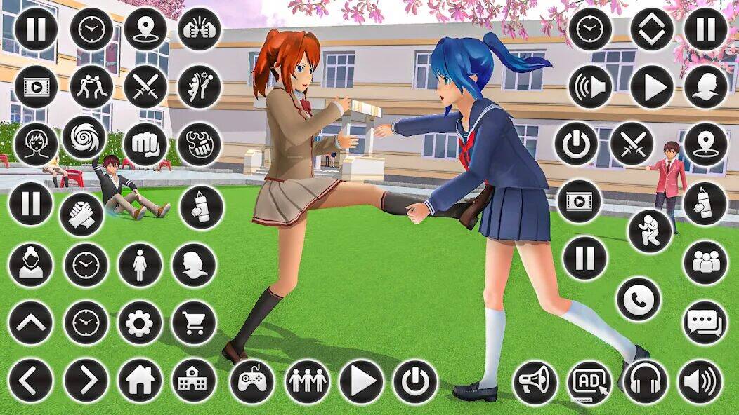 Скачать взломанную Anime High School Girl Life 24 [Бесплатные покупки] MOD apk на Андроид