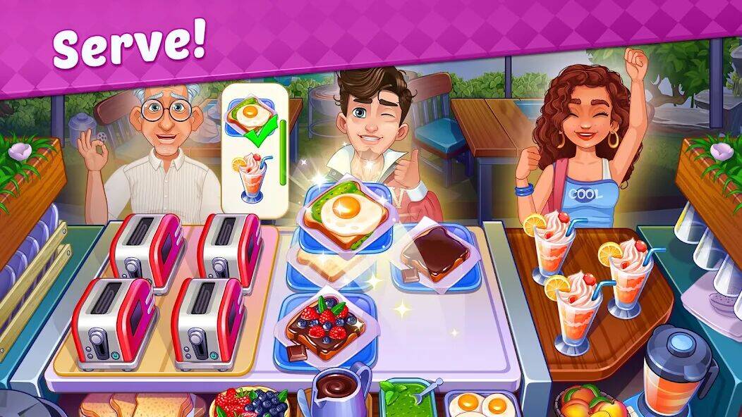 Скачать взломанную My Cafe Shop : Cooking Games [Бесплатные покупки] MOD apk на Андроид