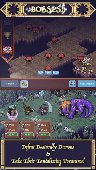 Скачать взломанную Cave Heroes:Idle Dungeon RPG [Бесплатные покупки] MOD apk на Андроид