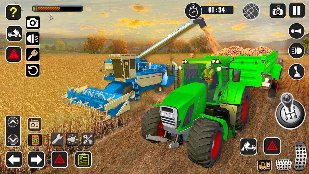 Скачать взломанную трактор комбайн фермер [Много монет] MOD apk на Андроид