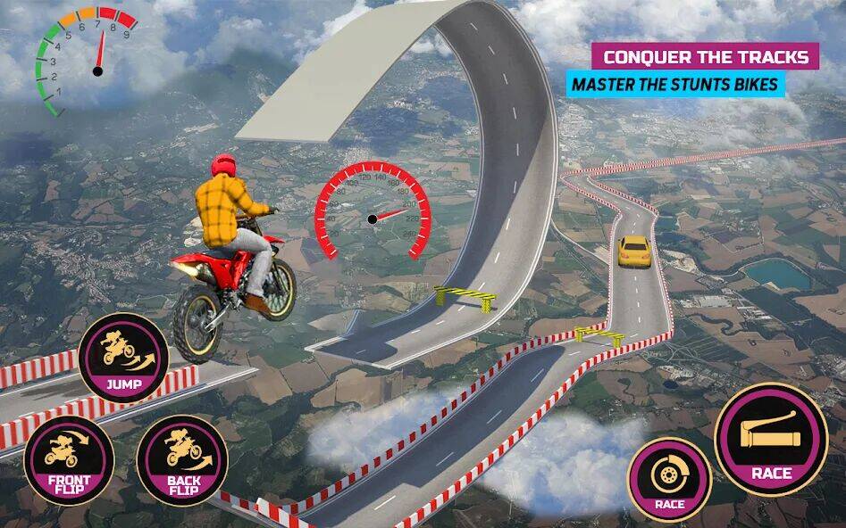 Скачать взломанную Racing Bike Stunt Games Master [Много монет] MOD apk на Андроид